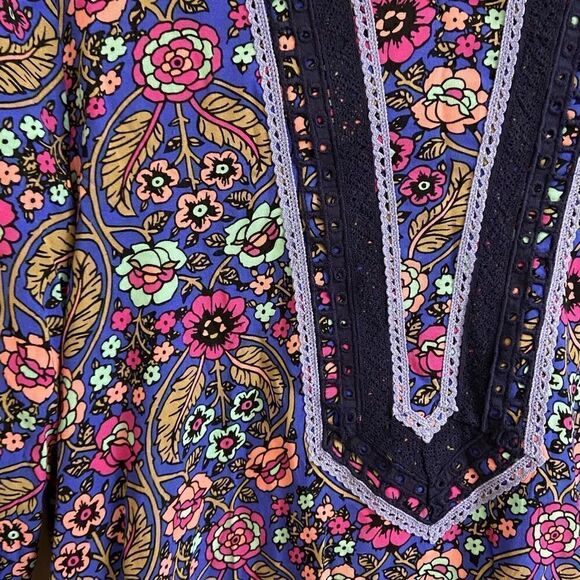 Matilda Jane Thoughts & Dreams Tunic Dress Purple Pink Floral Small - Picture 5 of 6
